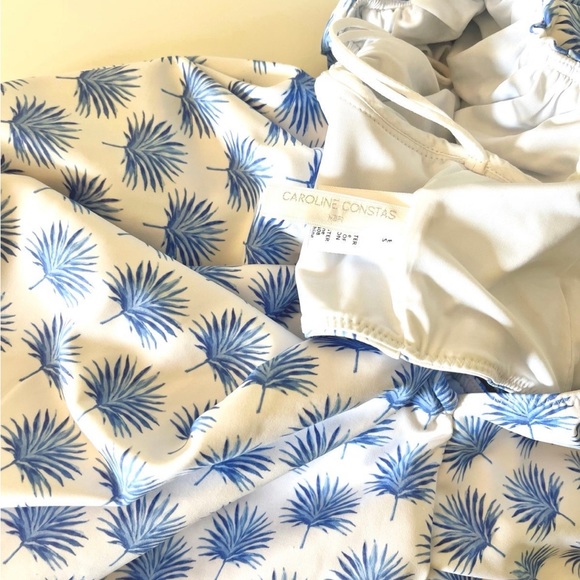 Caroline Constas Nova Puff-Sleeve Bikini Top SMALL - Picture 6 of 7